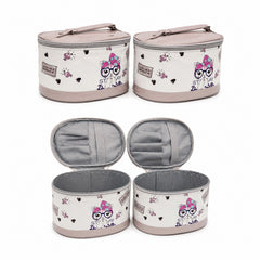 Bag Shoppe Women Grey Makeup Box - Spacious Cosmetic Storage Organizer for Travel & Daily Use