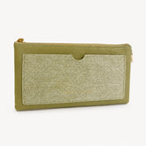 Bag Shoppe Women Olive Glitter Panel Long Wallet - Edgy Glamorous Wallet for Party, Shopping & Daily Use