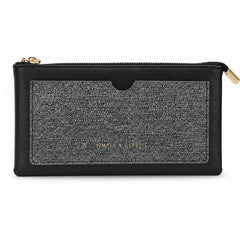 Bag Shoppe Women Black Simple & Classic Long Wallet - Sleek Sophisticated Wallet for Office, Travel & Daily Use