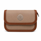 Bag Shoppe Women Beige BB Ribbed Flap Sling Bag - Chic Compact Sling for Office, Outings & Daily Use