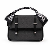 Bag Shoppe Women Black Fashion & Bags Woven Satchel - Bold Textured Bag for Office, Evening & Special Occasions