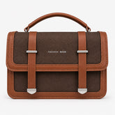 Bag Shoppe Women Brown Fashion Bags Dual-Strap Satchel - Rich Structured Bag for Office, Shopping & Daily Use