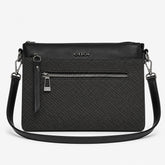 Bag Shoppe Women Black Ettoli Woven Crossbody Bag - Polished Designer-Style Sling for Office, Evening & Daily Use