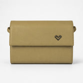 Bag Shoppe Women Olive Heart-Lock Sling Bag - Earthy Unique Sling for College, Outings & Daily Use