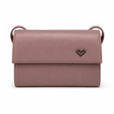 Bag Shoppe Women Pink Heart-Lock Ring-Handle Sling Bag - Feminine Chic Sling for Girls, Brunch & Special Occasions