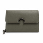 Bag Shoppe Women Olive Enigma Arc Ring Flap Sling Bag - Sleek Refined Clutch for Office, Evening & Daily Use