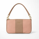 Bag Shoppe Women Pink Lizzie Two-Tone Shoulder Baguette - Feminine Everyday Bag for College, Brunch & Outings