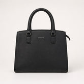 Bag Shoppe Women Black Enigma Fabric Texture Handbag - Sleek Sophisticated Bag for Office, Travel & Daily Use