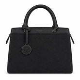 Bag Shoppe Women Black Enigma Saffiano Satchel - Classic Professional Bag for Office, Travel & Daily Use