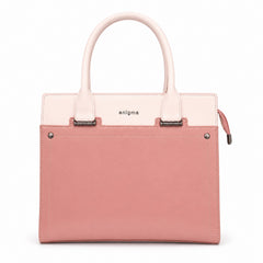 Bag Shoppe Women Pink Enigma Two-Tone Handbag - Elegant Feminine Bag for Office, Brunch & Special Occasions