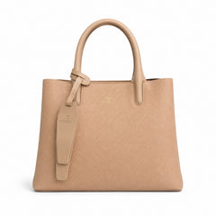 Bag Shoppe Women Beige Kris Bella Pebbled Handbag - Refined Statement Bag for Office, Travel & Special Occasions