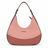 Bag Shoppe Women Pink Ettoli Woven Hobo Shoulder Bag - Relaxed Chic Bag for Brunch, Shopping & Daily Use