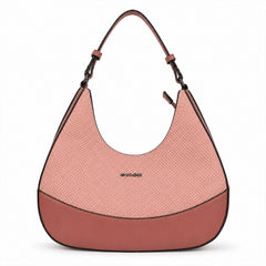 Bag Shoppe Women Pink Ettoli Woven Hobo Shoulder Bag - Relaxed Chic Bag for Brunch, Shopping & Daily Use