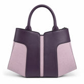 Bag Shoppe Women Purple Geometric Panel Structured Handbag - Architectural Statement Bag for Brunch, Evening & Special Occasions