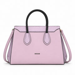 Bag Shoppe Women Purple Ettoli Snake-Trim Satchel - Luxe Feminine Bag for Office, Evening & Special Occasions