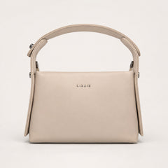 Bag Shoppe Women Beige Lizzie Soft Mini Handbag - Clean Classic Mini Bag for College, Office & Daily Use