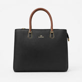 Bag Shoppe Women Black Valendnee VD Structured Satchel - Timeless Professional Bag for Office, Travel & Daily Use