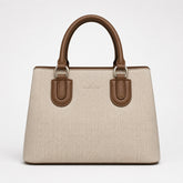 Bag Shoppe Women Cream Vanessa Dilee Canvas Handbag - Casual Chic Bag for Brunch, Shopping & Daily Use