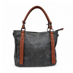 Bag Shoppe Women Dark Grey Tote Bag - Stylish Everyday Bag for Office, Travel & Daily Use