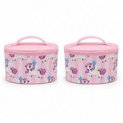 Bag Shoppe Women Pink Makeup Box - Spacious Cosmetic Storage Organizer for Travel & Daily Use
