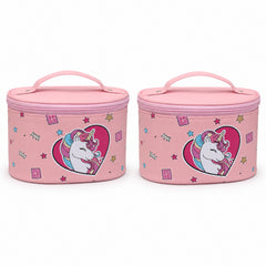 Bag Shoppe Women Pink Makeup Box - Spacious Cosmetic Storage Organizer for Travel & Daily Use