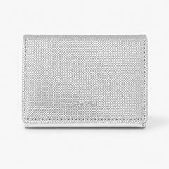 Bag Shoppe Women Silver Wallet - Compact Everyday Wallet for Cards, Cash & Daily Use