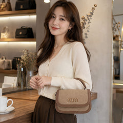 Bag Shoppe Women Beige Fabric Texture Top-Handle Bag - Elegant Artisan Bag for Office, Brunch & Daily Use
