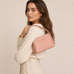 Bag Shoppe Women Pink Lizzie Soft Mini Handbag - Delightful Feminine Mini Bag for Girls, College & Daily Use