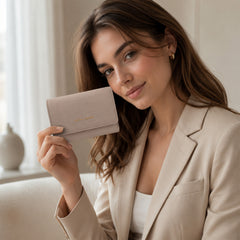 Bag Shoppe Women Beige Wallet - Compact Everyday Wallet for Cards, Cash & Daily Use