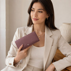 Bag Shoppe Women Purple Wallet - Compact Everyday Wallet for Cards, Cash & Daily Use