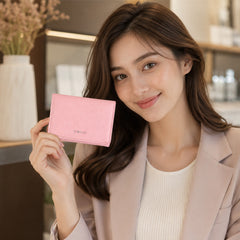 Bag Shoppe Women Pink Wallet - Compact Everyday Wallet for Cards, Cash & Daily Use