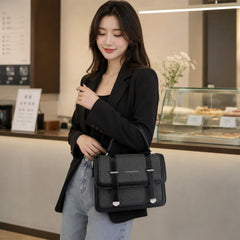Bag Shoppe Women Black Fashion Bags Classic Satchel - Classic Versatile Bag for Office, College & Daily Use