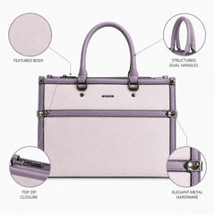 Bag Shoppe Women Purple Big Size Handbag - Spacious Everyday Bag for Office, Travel & Daily Use