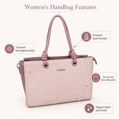 Bag Shoppe Women Pink Big Size Handbag - Spacious Everyday Bag for Office, Travel & Daily Use