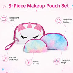 Bag Shoppe Women Hot Pink Makeup Pouch - Compact Cosmetic Organizer for Travel & Daily Use