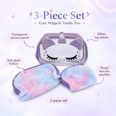 Bag Shoppe Women Purple Makeup Pouch - Compact Cosmetic Organizer for Travel & Daily Use