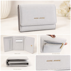 Bag Shoppe Women Light Grey Wallet - Compact Everyday Wallet for Cards, Cash & Daily Use