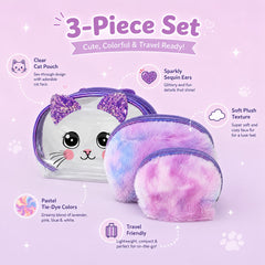 Bag Shoppe Women Purple Makeup Pouch - Compact Cosmetic Organizer for Travel & Daily Use