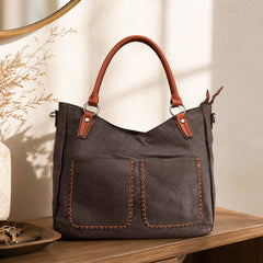 Bag Shoppe Women Coffee Tote Bag - Stylish Everyday Bag for Office, Travel & Daily Use