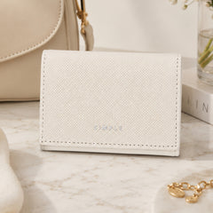 Bag Shoppe Women White Wallet - Compact Everyday Wallet for Cards, Cash & Daily Use