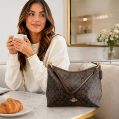 Bag Shoppe Women Coffee Premium Purse - Elegant Everyday Purse for Office, Travel & Daily Use