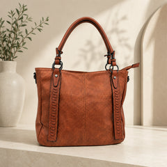 Bag Shoppe Women Tan Tote Bag - Stylish Everyday Bag for Office, Travel & Daily Use