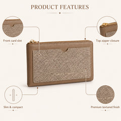 Bag Shoppe Women Brown Simple & Classic Long Wallet - Warm Timeless Wallet for Office, Shopping & Daily Use