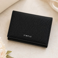 Bag Shoppe Women Black Wallet - Compact Everyday Wallet for Cards, Cash & Daily Use