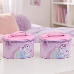 Bag Shoppe Women Pink Makeup Box - Spacious Cosmetic Storage Organizer for Travel & Daily Use