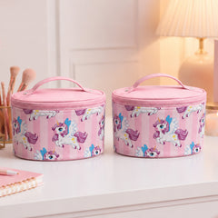 Bag Shoppe Women Pink Makeup Box - Spacious Cosmetic Storage Organizer for Travel & Daily Use