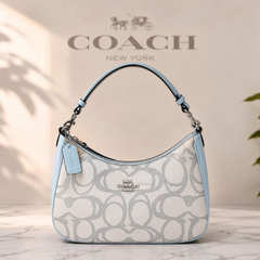 Coach Signature Canvas Convertible Shoulder Bag – Blue