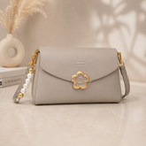 Classic Dual Belt Sling Purse for Women | Pearl & Long Strap Crossbody Slingbag