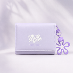 Bag Shoppe Women Lavender Cute Girl Wallet – Compact Mini Wallet with Flower Charm