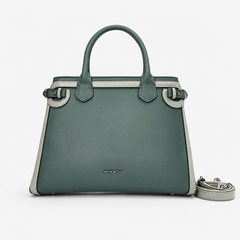 Bag Shoppe Women Teal Green Handbag – Structured Top Handle Bag with Detachable Sling Strap